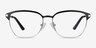 Berkeley Black MetalEyeglass Frames from EyeBuyDirect, Front View