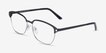 Berkeley Black MetalEyeglass Frames from EyeBuyDirect, Angle View