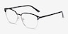 Berkeley Black MetalEyeglass Frames from EyeBuyDirect, Angle View