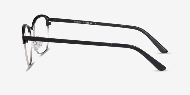 Berkeley Black MetalEyeglass Frames from EyeBuyDirect, Side View