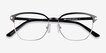Berkeley Black MetalEyeglass Frames from EyeBuyDirect, Closed View