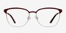 Berkeley Burgundy MetalEyeglass Frames from EyeBuyDirect, Front View
