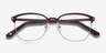 Berkeley Burgundy MetalEyeglass Frames from EyeBuyDirect, Closed View