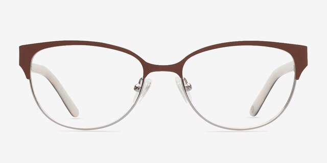 Sapphire Brown MetalEyeglass Frames from EyeBuyDirect, Front View