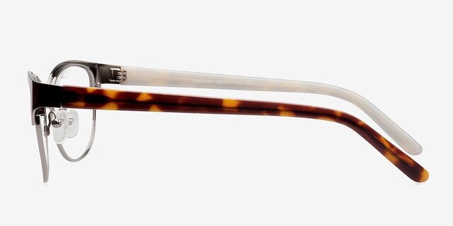 Sapphire Brown MetalEyeglass Frames from EyeBuyDirect, Side View