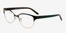 Sapphire Black MetalEyeglass Frames from EyeBuyDirect, Angle View