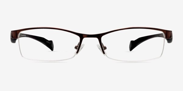 SARIN Brown Metal Eyeglass Frames