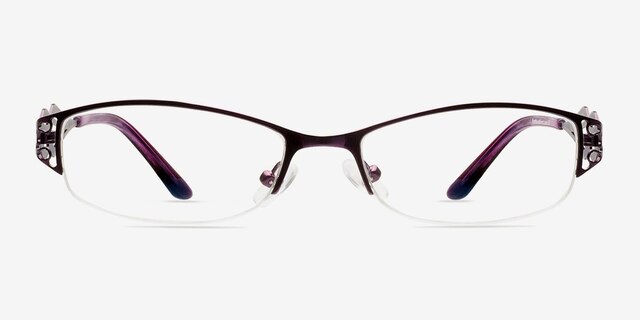 Laura Purple MetalEyeglass Frames from EyeBuyDirect, Front View