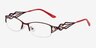 Laura Red MetalEyeglass Frames from EyeBuyDirect, Angle View