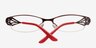 Laura Red MetalEyeglass Frames from EyeBuyDirect, Closed View