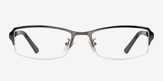 Buttercup Gunmetal MetalEyeglass Frames from EyeBuyDirect, Front View