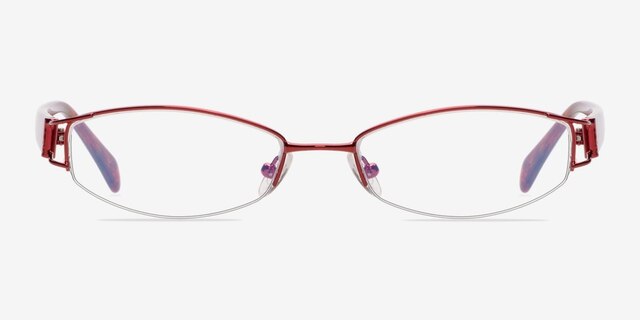 Strike Rouge MétalMontures de lunettes de vue d'EyeBuyDirect, Vue de Face