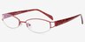 Strike Rouge MétalMontures de lunettes de vue d'EyeBuyDirect, Vue d'Angle