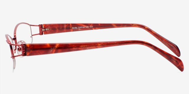 Strike Rouge MétalMontures de lunettes de vue d'EyeBuyDirect, Vue de Côté