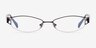 Strike Black MetalEyeglass Frames from EyeBuyDirect, Front View