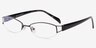 Strike Black MetalEyeglass Frames from EyeBuyDirect, Angle View