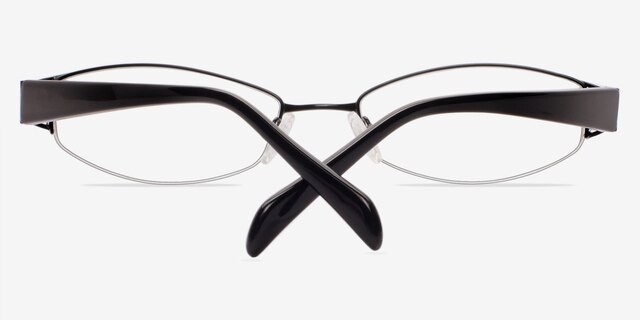 Strike Black MetalEyeglass Frames from EyeBuyDirect, Closed View