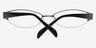 Strike Black MetalEyeglass Frames from EyeBuyDirect, Closed View
