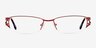 Goshia Red MetalEyeglass Frames from EyeBuyDirect, Front View
