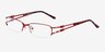 Goshia Red MetalEyeglass Frames from EyeBuyDirect, Angle View