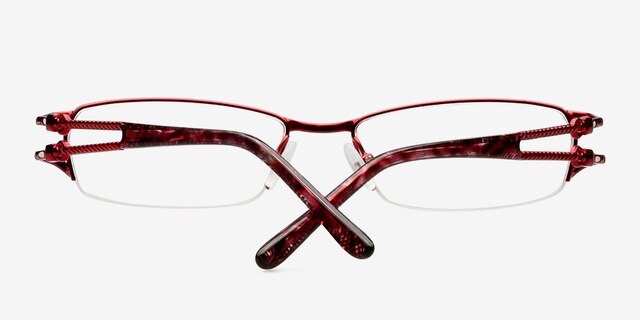 Goshia Red MetalEyeglass Frames from EyeBuyDirect, Closed View