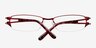 Goshia Red MetalEyeglass Frames from EyeBuyDirect, Closed View