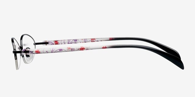 Mayan Black MetalEyeglass Frames from EyeBuyDirect, Side View