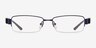 Athens Navy MetalEyeglass Frames from EyeBuyDirect, Front View