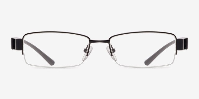 Athens Black MetalEyeglass Frames from EyeBuyDirect, Front View