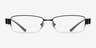 Athens Black MetalEyeglass Frames from EyeBuyDirect, Front View