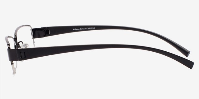 Athens Black MetalEyeglass Frames from EyeBuyDirect, Side View