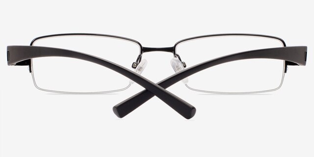 Athens Black MetalEyeglass Frames from EyeBuyDirect, Closed View