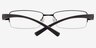Athens Black MetalEyeglass Frames from EyeBuyDirect, Closed View