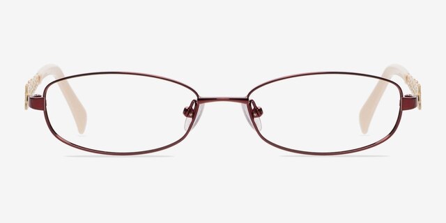 Imax Red MetalEyeglass Frames from EyeBuyDirect, Front View