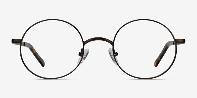 Socrates Gunmetal MetalEyeglass Frames from EyeBuyDirect, Front View