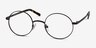 Socrates Gunmetal MetalEyeglass Frames from EyeBuyDirect, Angle View