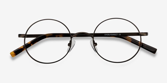 Socrates Gunmetal MetalEyeglass Frames from EyeBuyDirect, Closed View