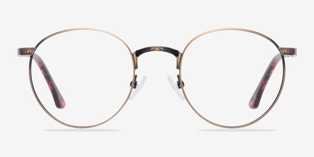 Fitzgerald Bronze MétalMontures de lunettes de vue d'EyeBuyDirect, Vue de Face