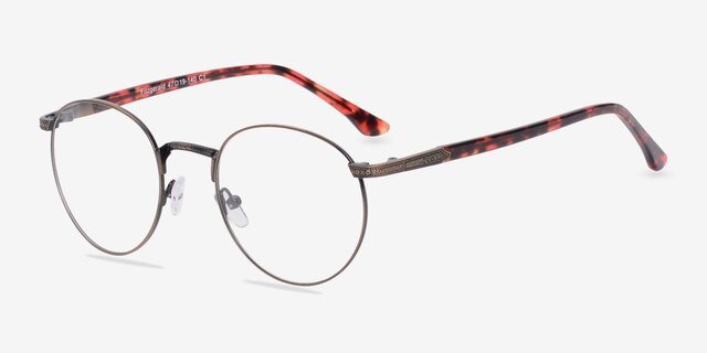 Fitzgerald Bronze MétalMontures de lunettes de vue d'EyeBuyDirect, Vue d'Angle