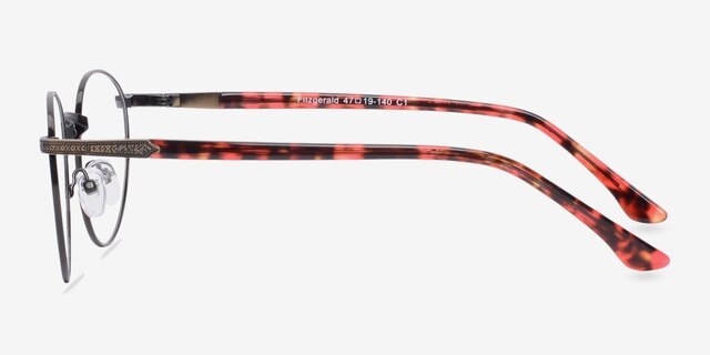 Fitzgerald Bronze MétalMontures de lunettes de vue d'EyeBuyDirect, Vue de Côté