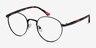 Fitzgerald Matte Black And Tortoise MetalEyeglass Frames from EyeBuyDirect, Angle View