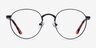 Fitzgerald Black MetalEyeglass Frames from EyeBuyDirect, Front View