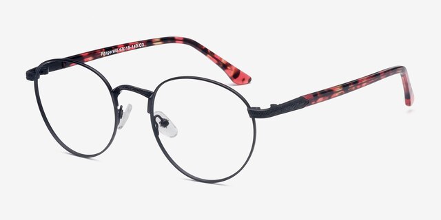 Fitzgerald Black MetalEyeglass Frames from EyeBuyDirect, Angle View