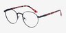 Fitzgerald Black MetalEyeglass Frames from EyeBuyDirect, Angle View