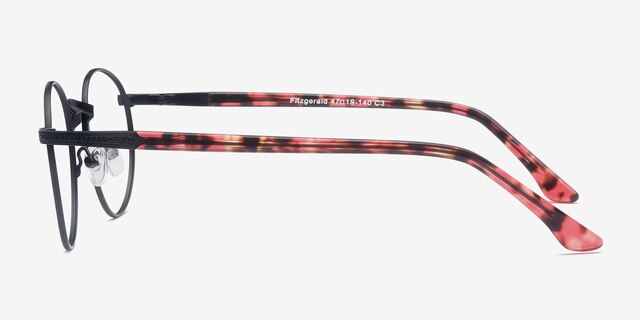 Fitzgerald Black MetalEyeglass Frames from EyeBuyDirect, Side View
