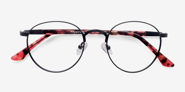 Fitzgerald Black MetalEyeglass Frames from EyeBuyDirect, Closed View
