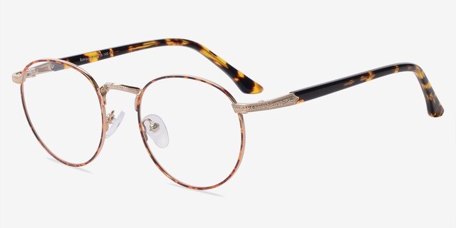Basquiat Tortoise MetalEyeglass Frames from EyeBuyDirect, Angle View