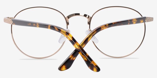 Basquiat Tortoise MetalEyeglass Frames from EyeBuyDirect, Closed View