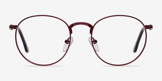 Basquiat Rouge MétalMontures de lunettes de vue d'EyeBuyDirect, Vue de Face