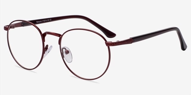 Basquiat Rouge MétalMontures de lunettes de vue d'EyeBuyDirect, Vue d'Angle